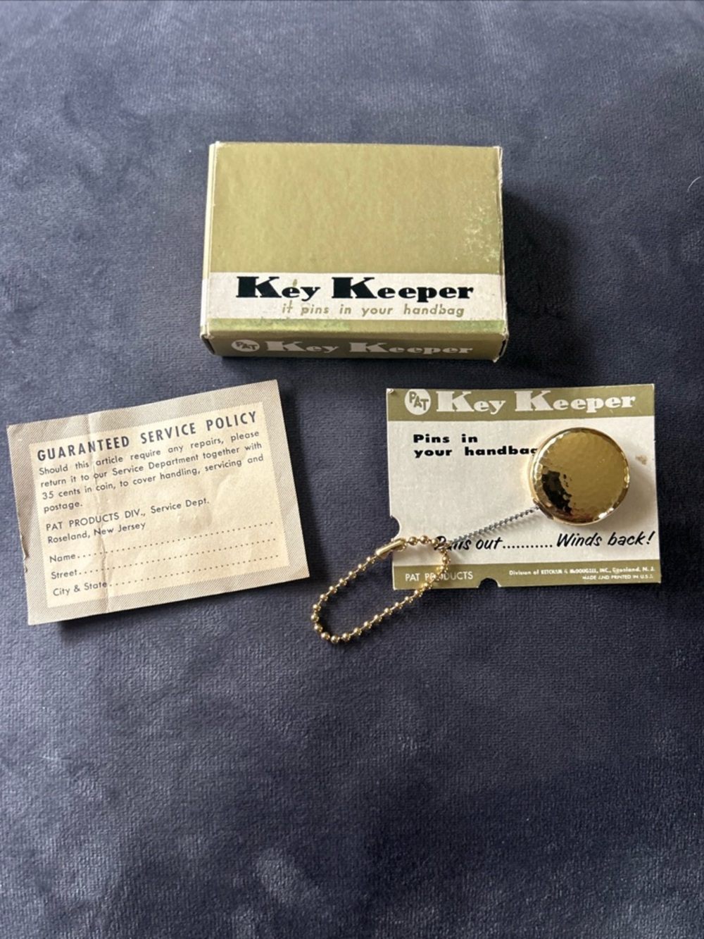 Gold Handbag Key Holder -